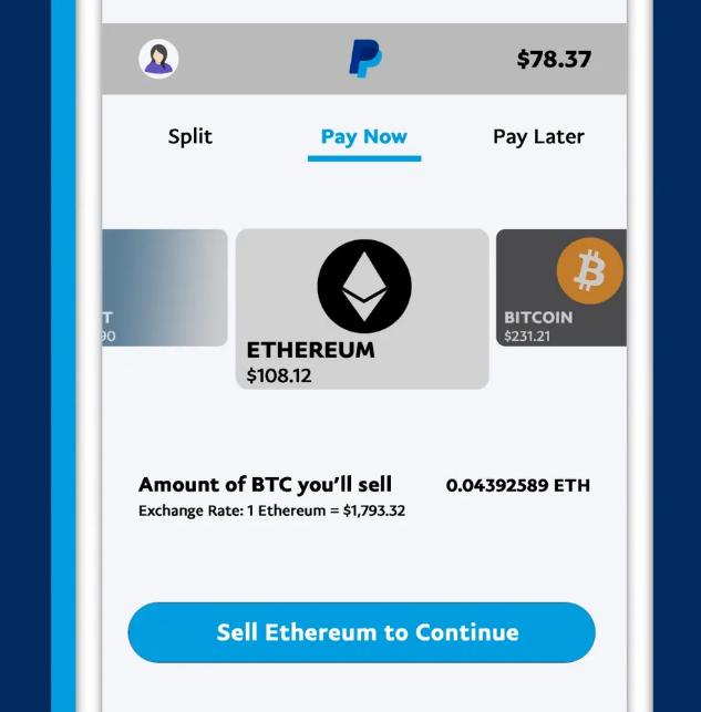 PayPal正式推出加密货币结账功能 美国用户将可用